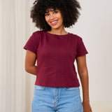 Basic top- Burgundy