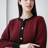 Sleek Comfort Knit Set- Burgundy