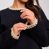 Knit Set with Front Pockets - Black