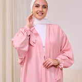 Linen Cardigan _ Pink