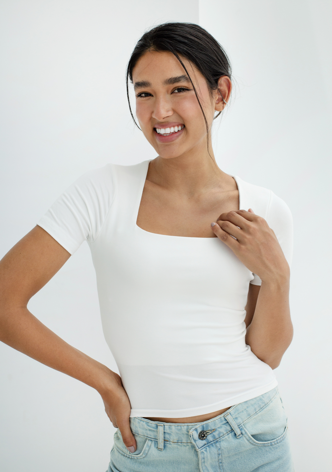 Square Neck Basic Top