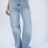 City Flow Wide Leg Jeans- Light Blue