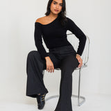 Plaid Wide-Leg Pants