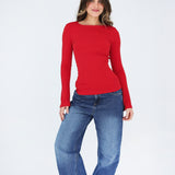 Flared Cuff Rib Top