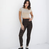 Winter Leopard Leggings - Brown