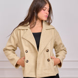 Cropped jacket in Beige