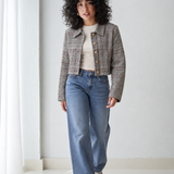 Plaid formal jacket-Gray