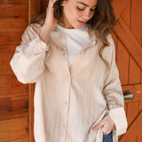 Soft Lines Shirt- Beige