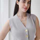 Vogue Sleek Vest-Gray