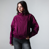 Waterproof Gabardine Utility Jacket-Burgundy