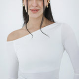 One Shoulder Long Sleeves Top