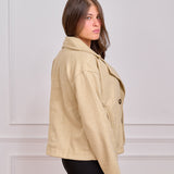 Cropped jacket in Beige