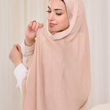 PLAIN COTTON SCARF-BEIGE