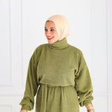 Mohair Dress- Olive