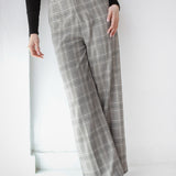 Plaid Wide-Leg Pants