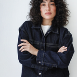 Denim Overshirt-Navy
