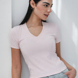 Short Sleeve V-Neck Top