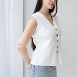 Vogue Sleek Vest-off white