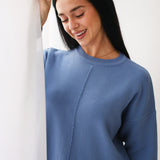 Plain Knit set in blue