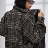 Vintage Plaid Jacket-Black