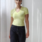Short Sleeve V-Neck Top