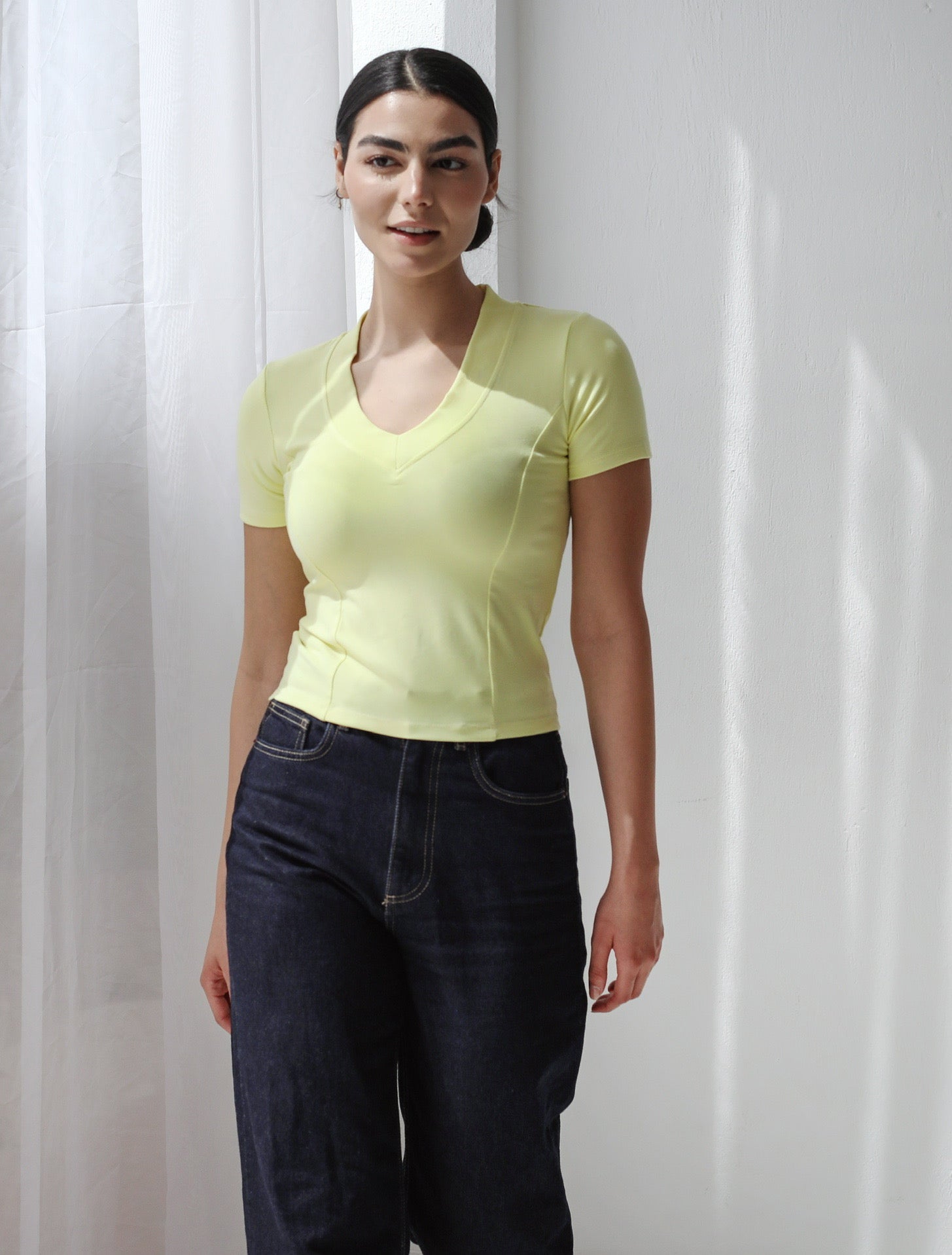 Short Sleeve V-Neck Top