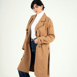 ‘Wendy’ water-repellent trench coat-Caramel