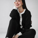 Sleek Comfort Knit Set- Black