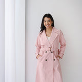 Double-Breasted Trench coat-Pink