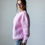 Classic Crewneck Sweatshirt-Pink