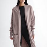 Oversized Longline Cardigan-Beige