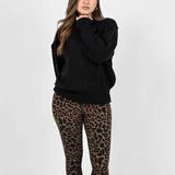 Winter Leopard Leggings - Brown