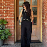 Sleeveless set in black