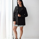 Half Trench coat in black