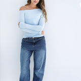 One Shoulder Long Sleeves Top