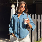 Wide Sleeve Denim Shirt