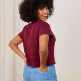Basic top- Burgundy