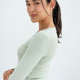 Lace V-Neck Long Sleeve Top