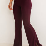 High-Waisted Flare pants- ‏Maroon