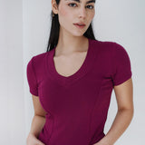 Short Sleeve V-Neck Top