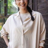 Bloom Linen shirt- Beige