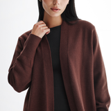 Oversized Longline Cardigan-Brown