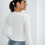 Lace V-Neck Long Sleeve Top