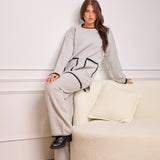 Knit Set with Front Pockets - Gray