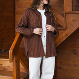 Soft Lines Shirt- Brown
