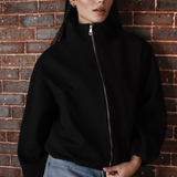 Balloon Fit Jacket-Black