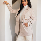 Half Trench coat in cream