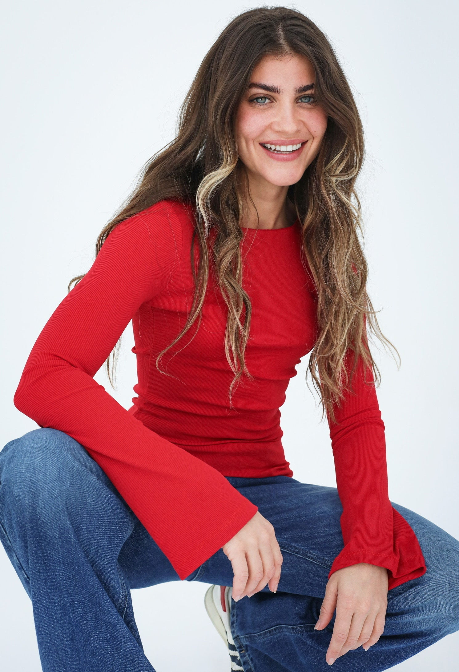 Flared Cuff Rib Top