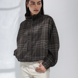 Vintage Plaid Jacket-Brown