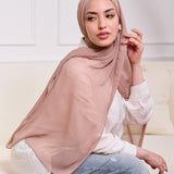PLAIN CHIFFON SCARF-BLUSH